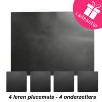Leren placemat set Leren placemat set